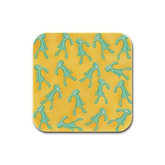 Bold And Brash Pattern Rubber Square Coaster (4 Pack)  by Valentinaart