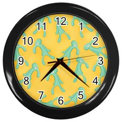 Bold And Brash Pattern Wall Clock (black) by Valentinaart