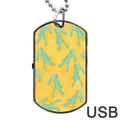 Bold And Brash Pattern Dog Tag Usb Flash (one Side) by Valentinaart