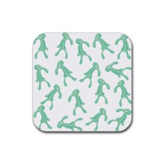 Bold And Brash Pattern Rubber Coaster (square)  by Valentinaart