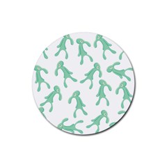 Bold And Brash Pattern Rubber Coaster (round)  by Valentinaart