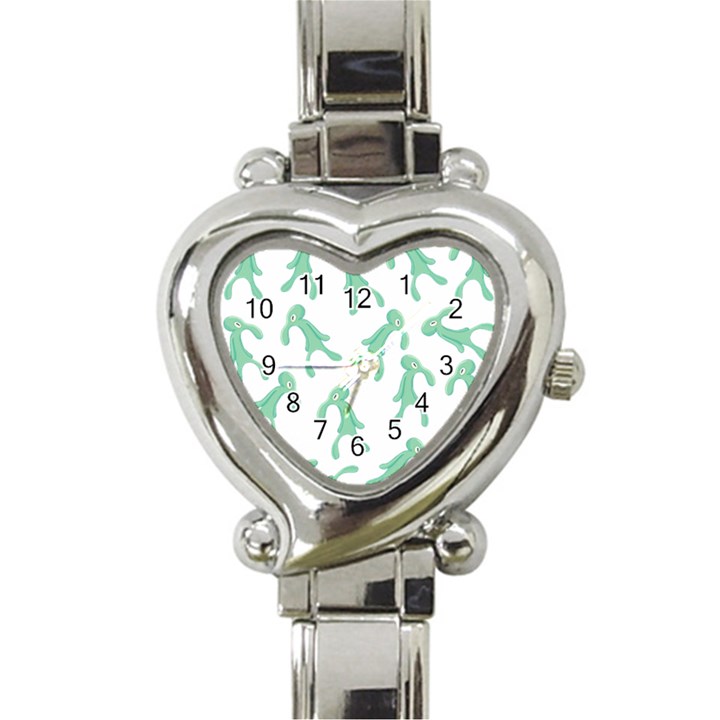 Bold and Brash pattern Heart Italian Charm Watch