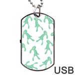 Bold and Brash pattern Dog Tag USB Flash (Two Sides) Front