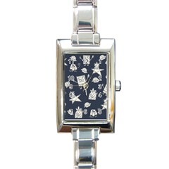 Doodle Bob Pattern Rectangle Italian Charm Watch