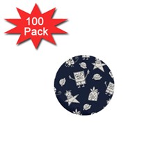 Doodle Bob Pattern 1  Mini Buttons (100 pack) 