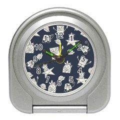 Doodle Bob Pattern Travel Alarm Clock