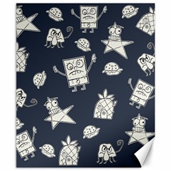 Doodle Bob Pattern Canvas 8  x 10 