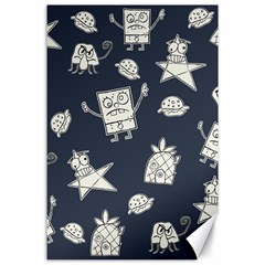 Doodle Bob Pattern Canvas 24  x 36 