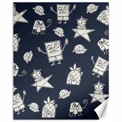 Doodle Bob Pattern Canvas 11  x 14 