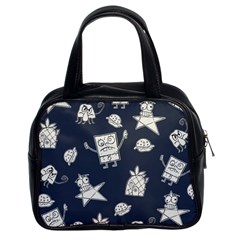 Doodle Bob Pattern Classic Handbag (Two Sides)