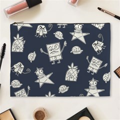 Doodle Bob Pattern Cosmetic Bag (XL)