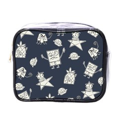 Doodle Bob Pattern Mini Toiletries Bag (One Side)