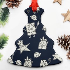 Doodle Bob Pattern Christmas Tree Ornament (Two Sides)