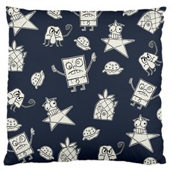 Doodle Bob Pattern Large Cushion Case (One Side)