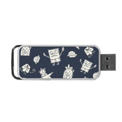 Doodle Bob Pattern Portable Usb Flash (one Side) by Valentinaart