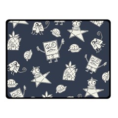 Doodle Bob Pattern Double Sided Fleece Blanket (Small) 