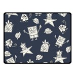 Doodle Bob Pattern Double Sided Fleece Blanket (Small)  45 x34  Blanket Front