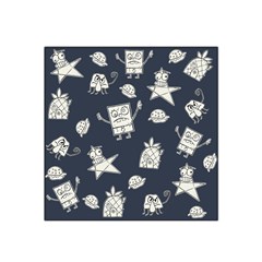 Doodle Bob Pattern Satin Bandana Scarf