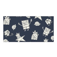 Doodle Bob Pattern Satin Wrap