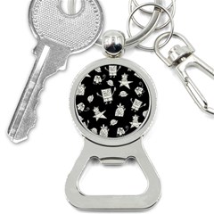 Doodle Bob Pattern Bottle Opener Key Chains by Valentinaart