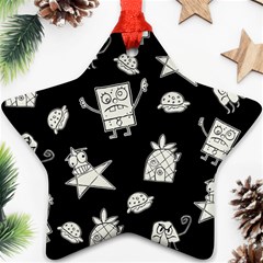 Doodle Bob Pattern Star Ornament (two Sides) by Valentinaart