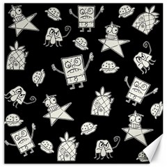 Doodle Bob Pattern Canvas 16  X 16  by Valentinaart