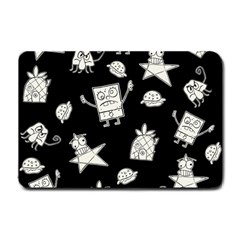 Doodle Bob Pattern Small Doormat  by Valentinaart