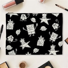 Doodle Bob Pattern Cosmetic Bag (xl) by Valentinaart