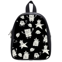 Doodle Bob Pattern School Bag (small) by Valentinaart