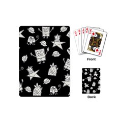 Doodle Bob Pattern Playing Cards (mini) by Valentinaart