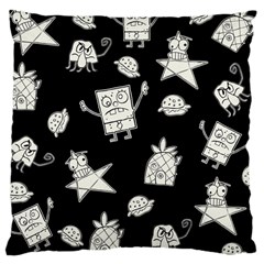 Doodle Bob Pattern Large Cushion Case (one Side) by Valentinaart