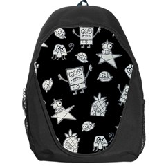 Doodle Bob Pattern Backpack Bag by Valentinaart