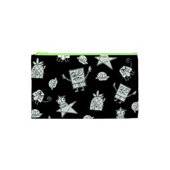 Doodle Bob Pattern Cosmetic Bag (xs) by Valentinaart