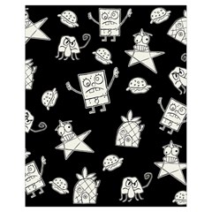 Doodle Bob Pattern Drawstring Bag (small) by Valentinaart