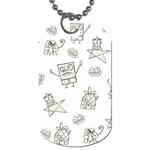 Doodle Bob Pattern Dog Tag (One Side) Front