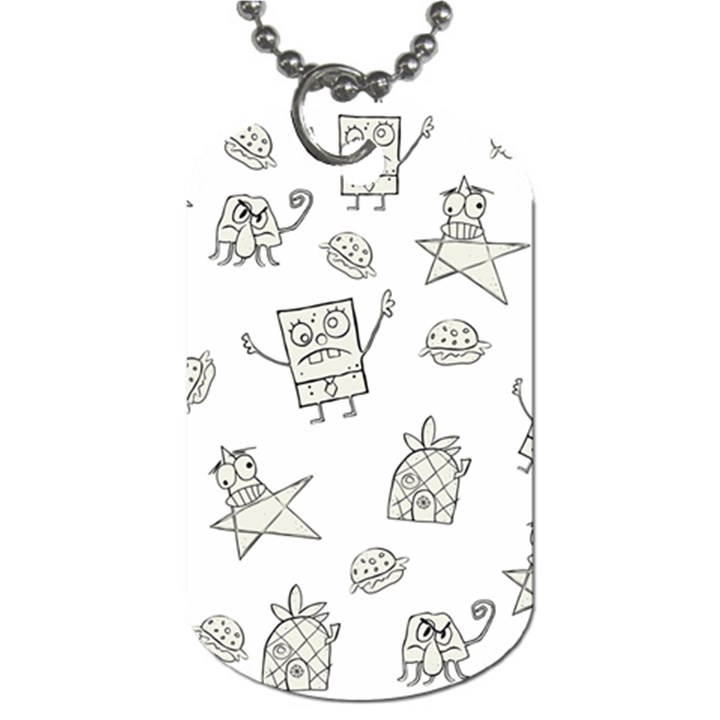 Doodle Bob Pattern Dog Tag (One Side)