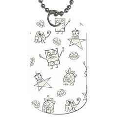 Doodle Bob Pattern Dog Tag (two Sides) by Valentinaart