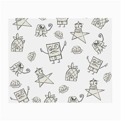 Doodle Bob Pattern Small Glasses Cloth by Valentinaart