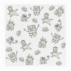 Doodle Bob Pattern Medium Glasses Cloth (2-side) by Valentinaart