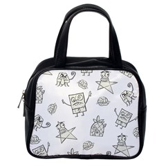 Doodle Bob Pattern Classic Handbag (one Side)