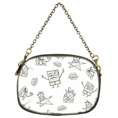 Doodle Bob Pattern Chain Purse (one Side) by Valentinaart