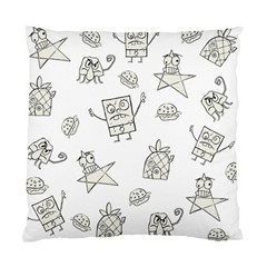 Doodle Bob Pattern Standard Cushion Case (one Side) by Valentinaart