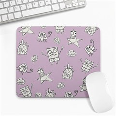 Doodle Bob Pattern Large Mousepads by Valentinaart