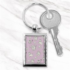 Doodle Bob Pattern Key Chains (rectangle)  by Valentinaart