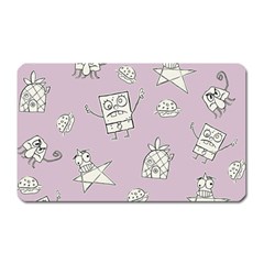 Doodle Bob Pattern Magnet (rectangular) by Valentinaart