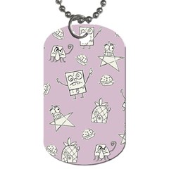 Doodle Bob Pattern Dog Tag (one Side) by Valentinaart