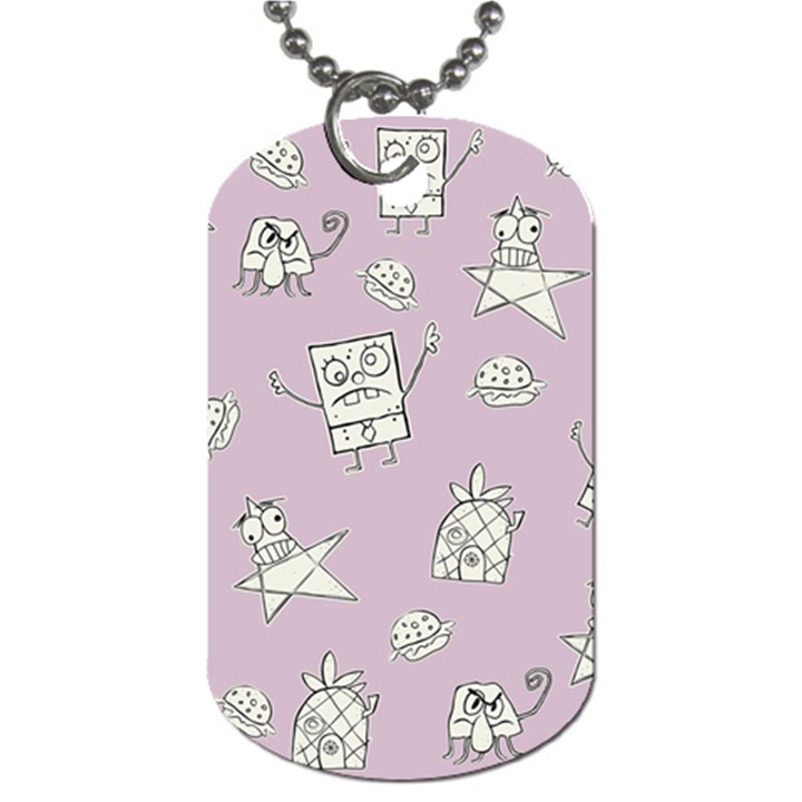 Doodle Bob Pattern Dog Tag (One Side)