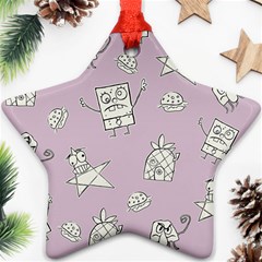 Doodle Bob Pattern Star Ornament (two Sides) by Valentinaart