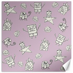 Doodle Bob Pattern Canvas 20  X 20  by Valentinaart