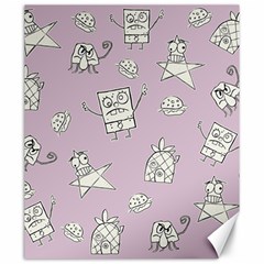 Doodle Bob Pattern Canvas 20  X 24  by Valentinaart